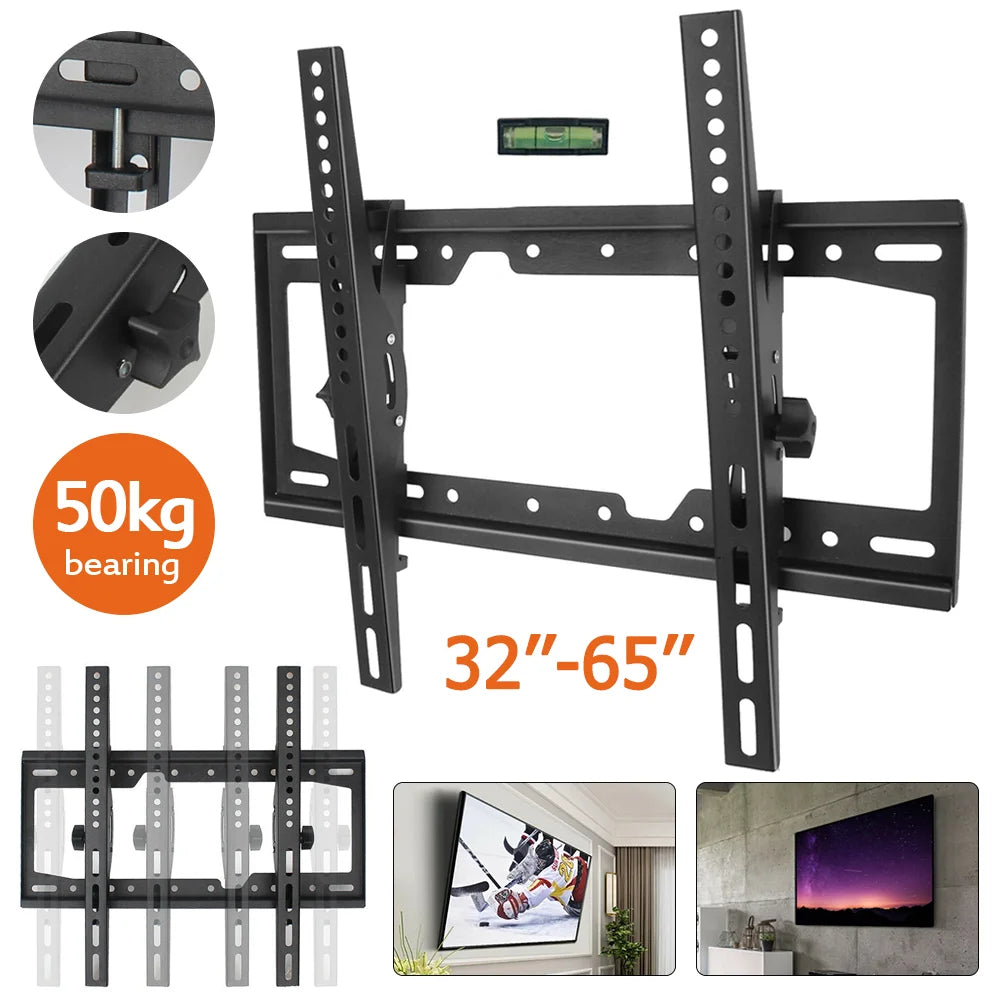 TV Wall Mount Bracket Tilt Slim LCD LED 32 40 42 45 47 50 52 55 60 62 65 70 inch