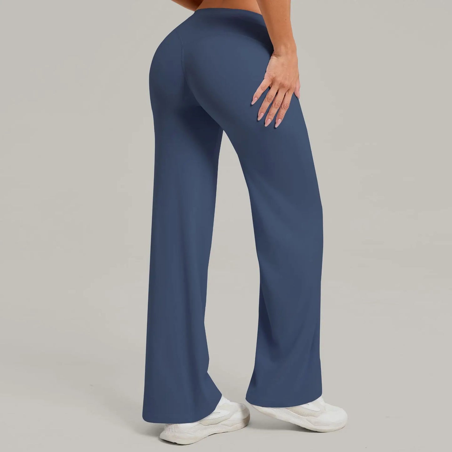 Women's Pilates Yoga Pants Sports Fitness Flared Peach Hip-lifting Leggings Outdoor Workout Training Running Casual Trousers