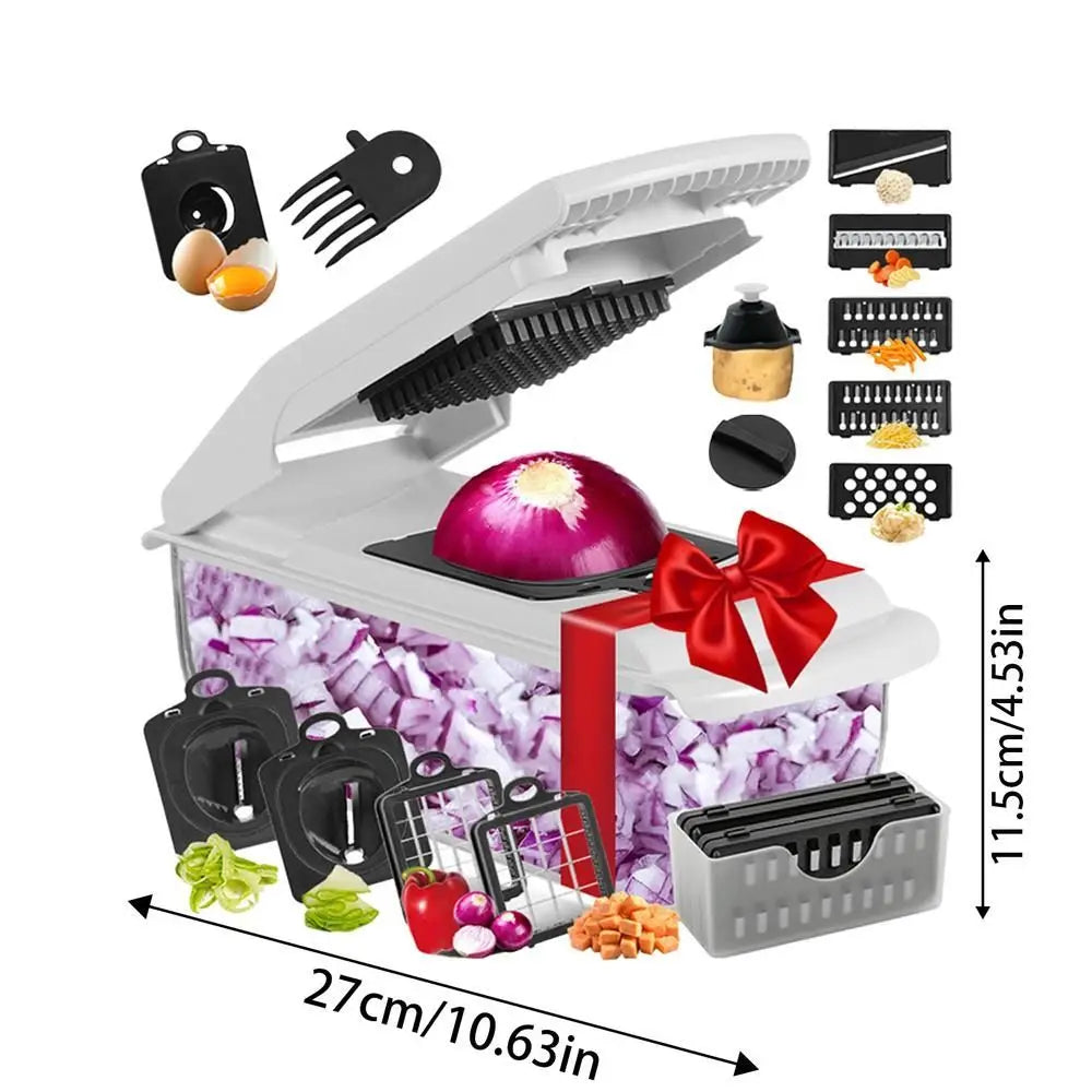 High Quality 18 in 1 Vegetable Chopper Multifunction Kitchen Items Food Cutter Cooking Gadgets Dicer Kitchen