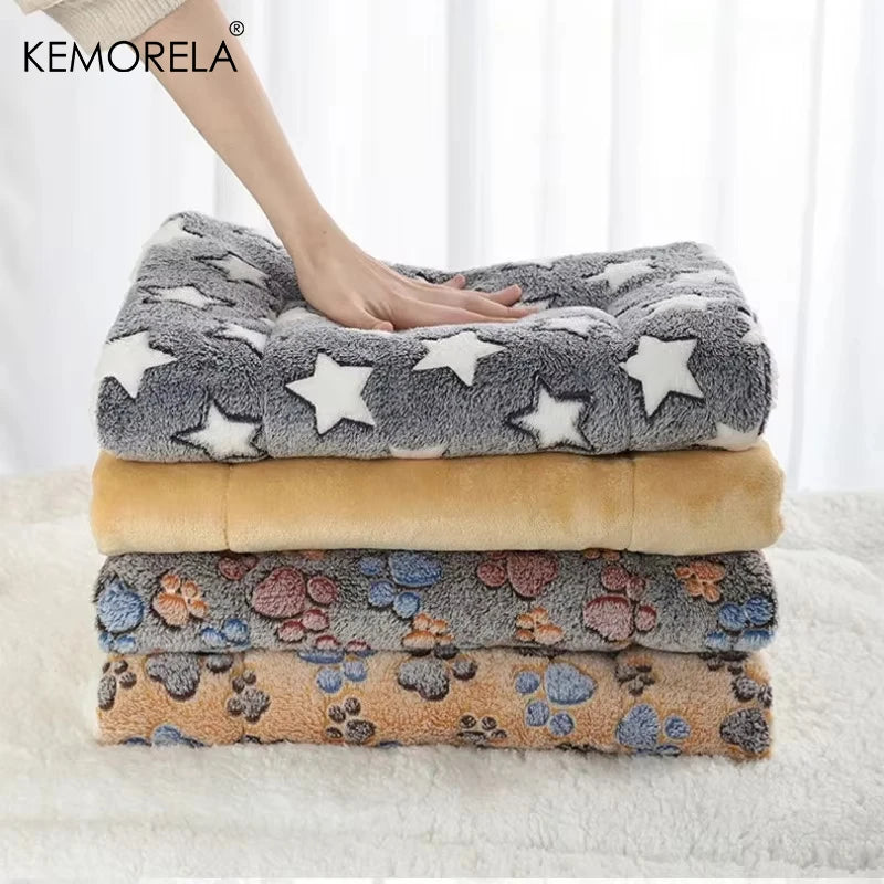 KEMORELA Flannel Pet Sleeping Mat Dog Bed Winter Puppy Bed Dog Sofa Mattress Cushion for Small Large Dog Blanket Pet Supplies