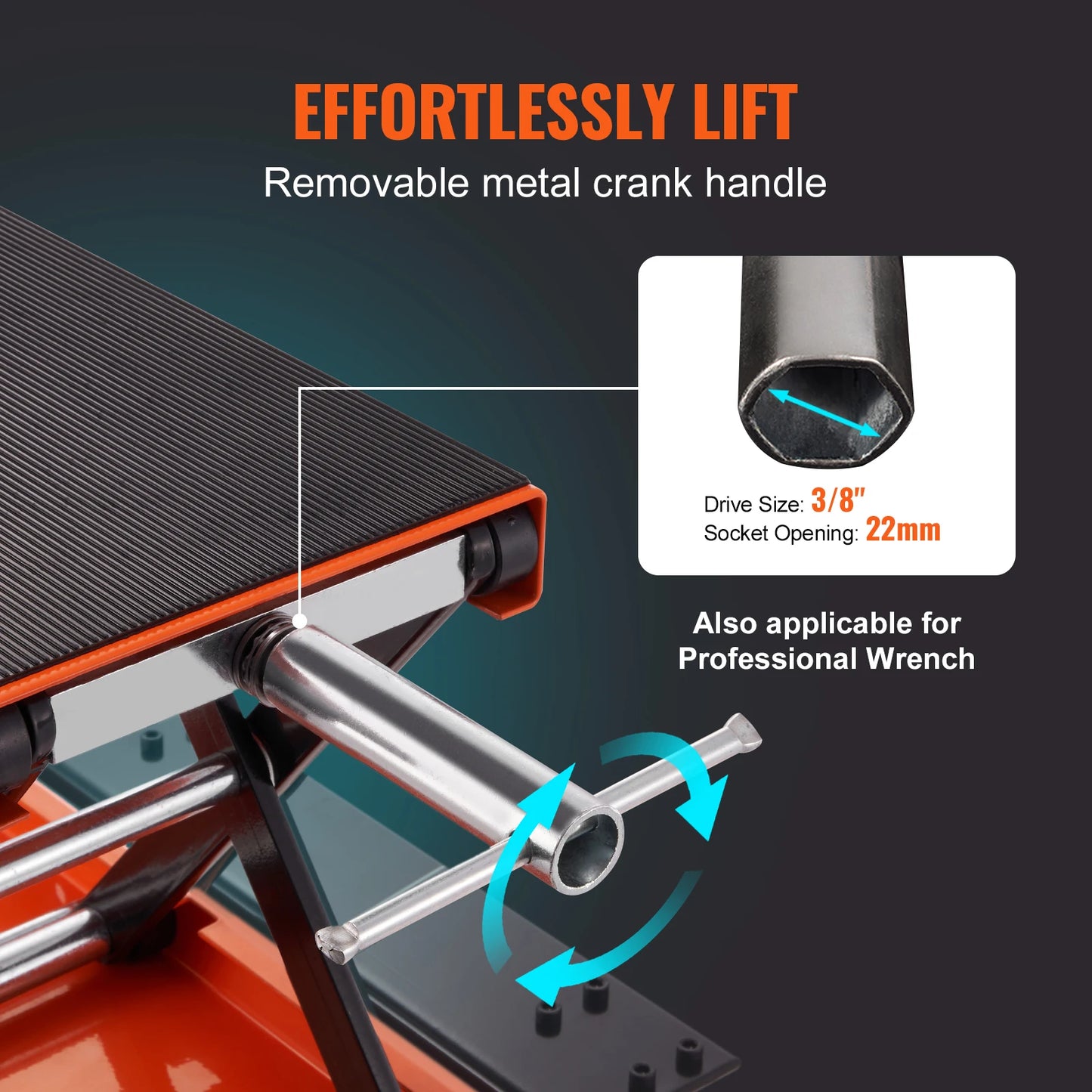 SucceBuy Motorcycle Lift 1100 LBS Motorcycle Lift Scissor Lift  with Dolly & Hand Crank Center Hoist Crank Stand for Motorcycle