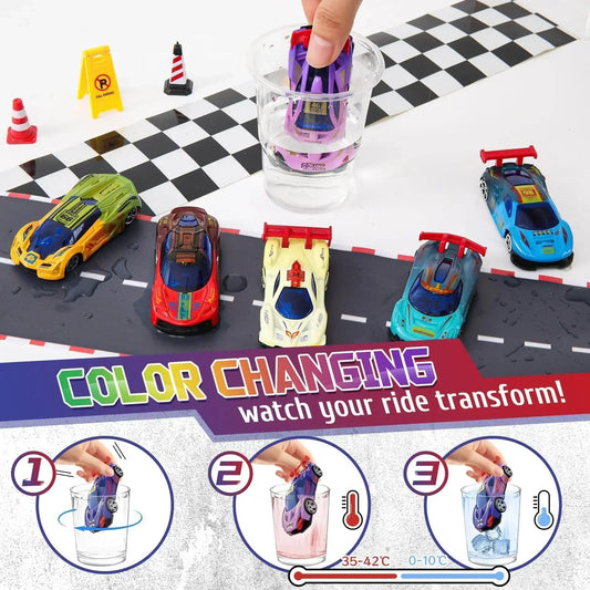1:64 Mini Water & Temp Color Change Alloy racing cars Toy Pull Back Racing Vehicles Model Toy for Bath  Pool Water Funny Gift