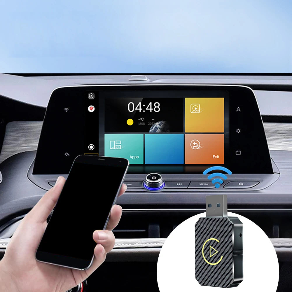 Wireless Carplay Android Auto Adapter Plug&Play USB Car Dongle BT CarPlay AI Box for OEM Wired CarPlay/Andriod Auto Cars