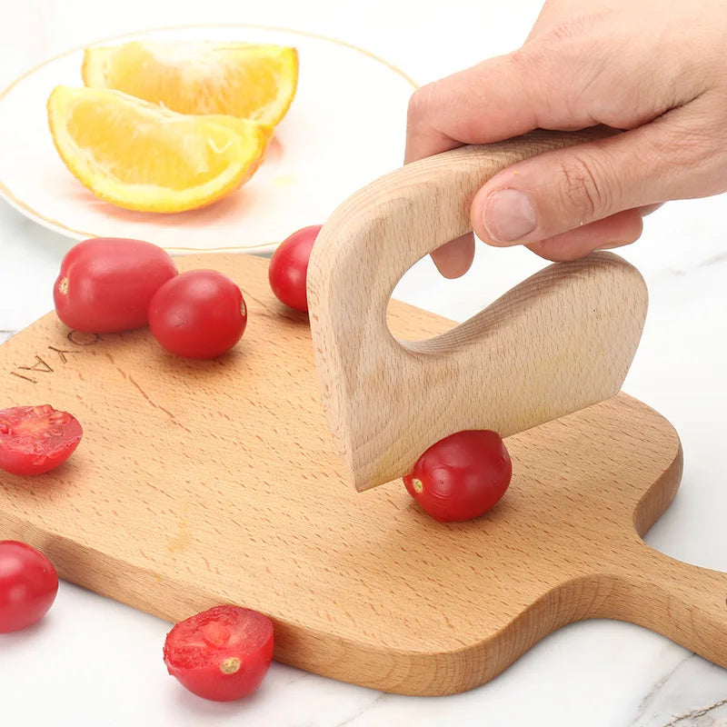 Wooden Knife Kids Cooking Toys Safe Knives Cutting Fruit Vegetable Chopper Kitchen Toy Montessori Education Tools For Toddlers