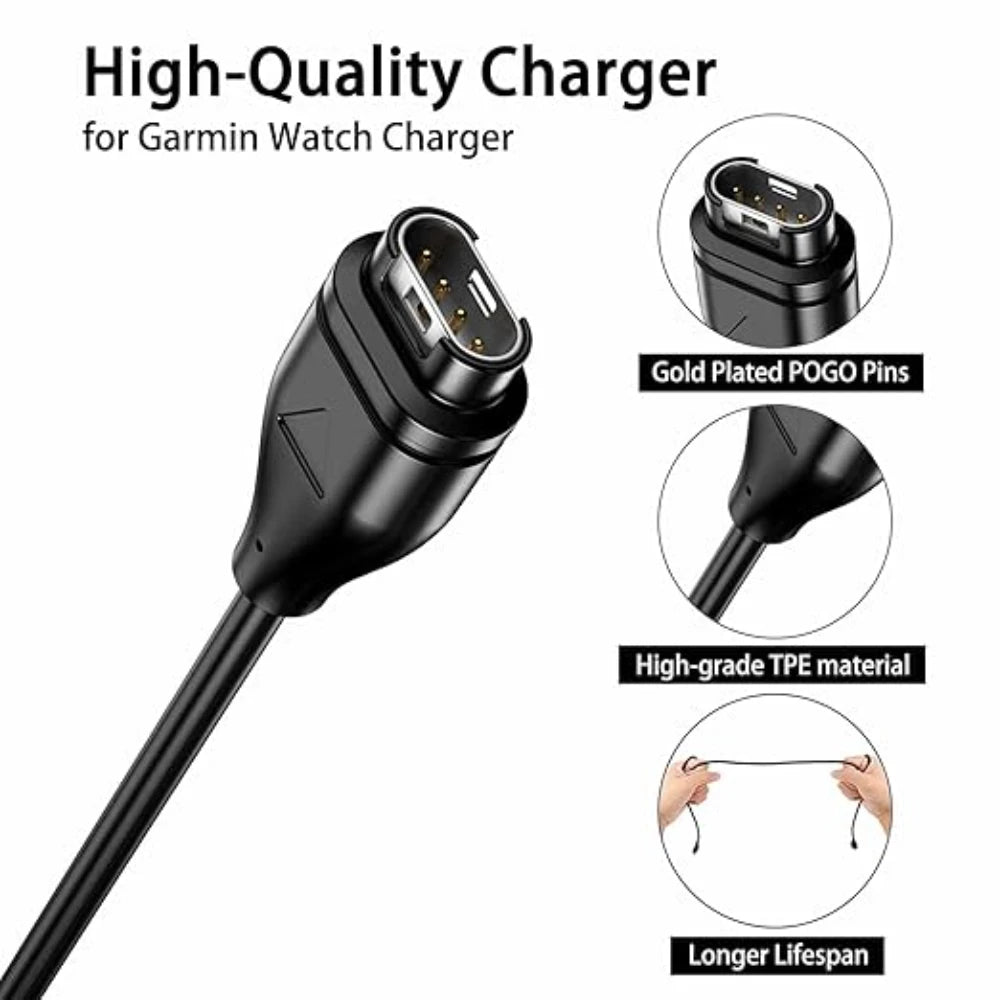 Charger for Garmin Approach S10 S12 S40 S42 S50 S60 S62 S70 Smart Watch Replacemnet Charging Cable