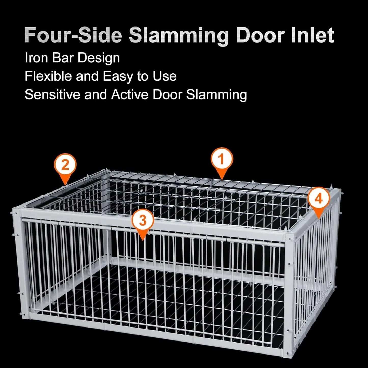 Pigeon Traps with Four Channel One Way Entrance Pigeon Cage with Anti-Escape