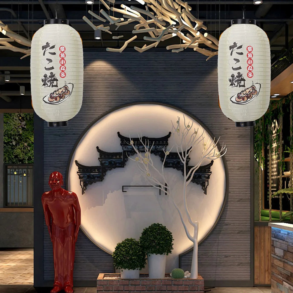 10 inch Japanese Lantern Cloth Party Decorative Lanterns Restaurant Chochin Pub Decor Necessary Household Decoration Gadget