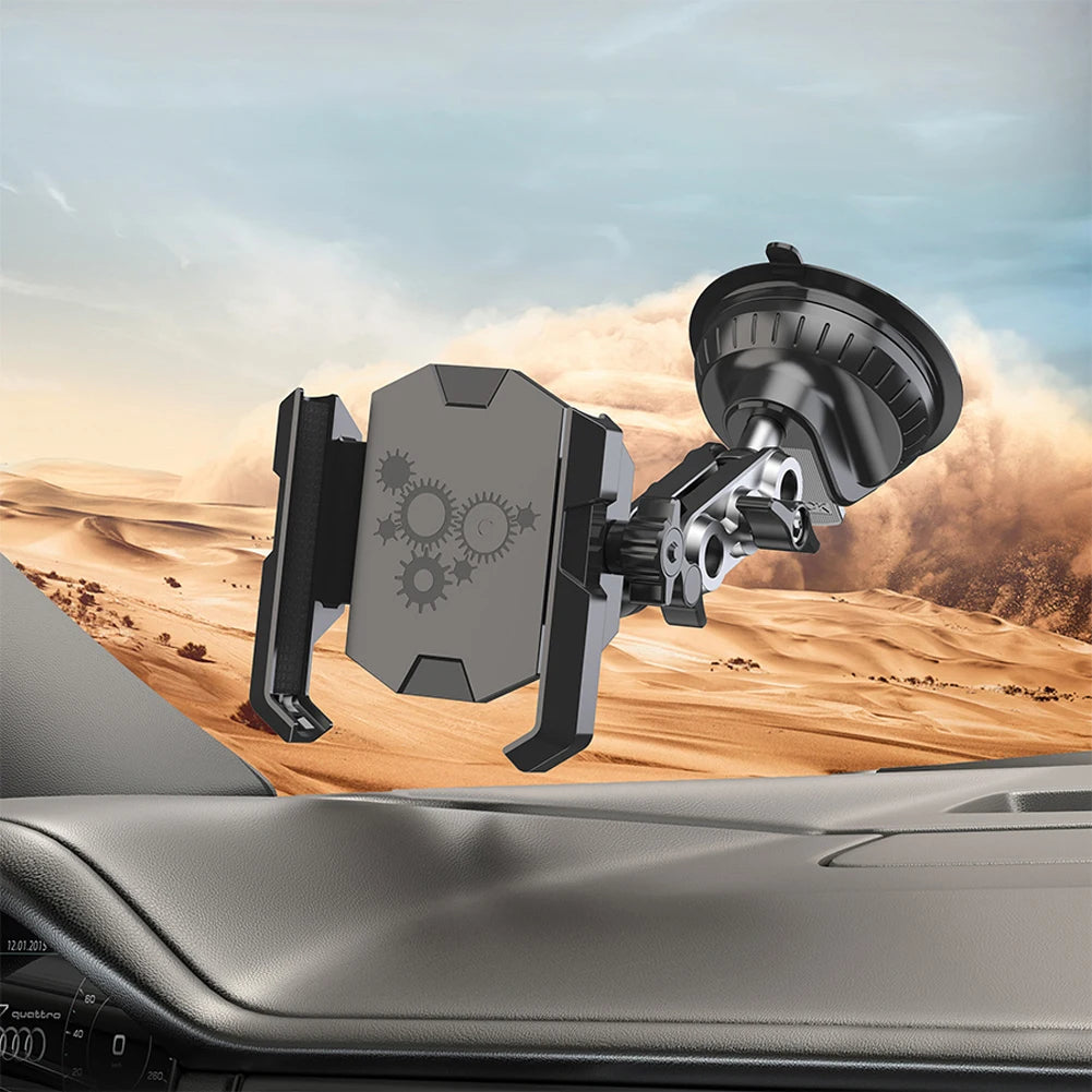 Car Phone Mount Strong Suction Cell Phone Mount 360° Rotation Cell Phone Holder for Car Windshield Dashboard Air Vent