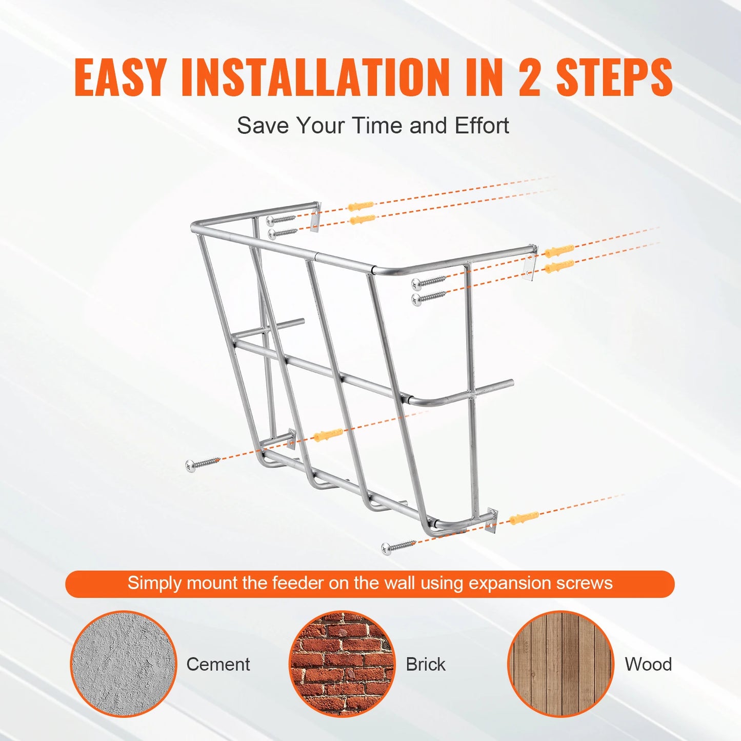 SucceBuy Livestock Hay Feeder Heavy-Duty Steel Goat Hay Rack Multiple Sided Feeding Rack for Sheep Farm Livestock Outdoor Indoor