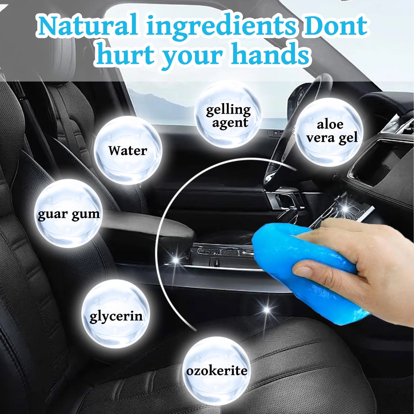 Super Car Cleaning Gel Multiuse Reusable Dirt Cleaner Gel Keyboard Laptop Auto Interior Dust Dirt Remover Gel Cleaning Tools 70g