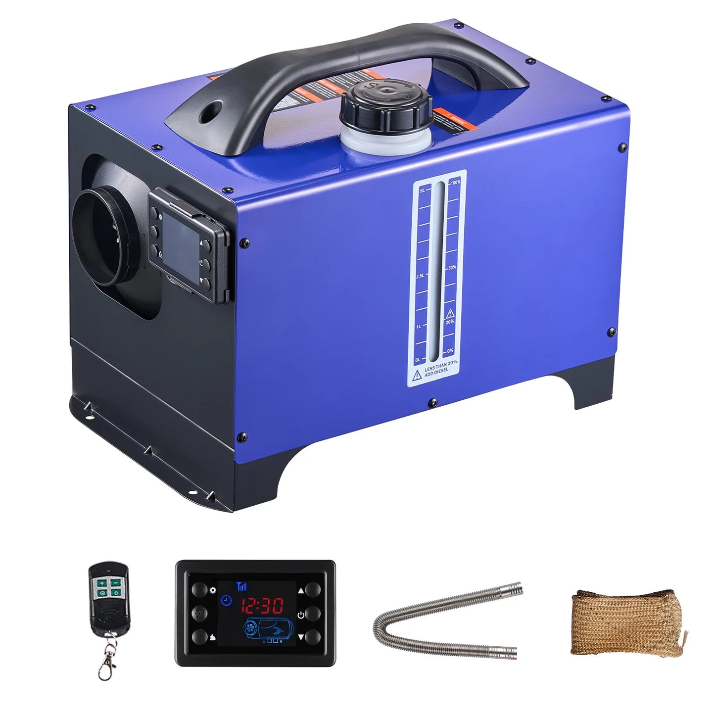 SucceBuy Diesel Heater 8KW DC 12V/24V All in One Portable Diesel Air Heater w/ Remote Control LCD Display Fast Heating Low Noise