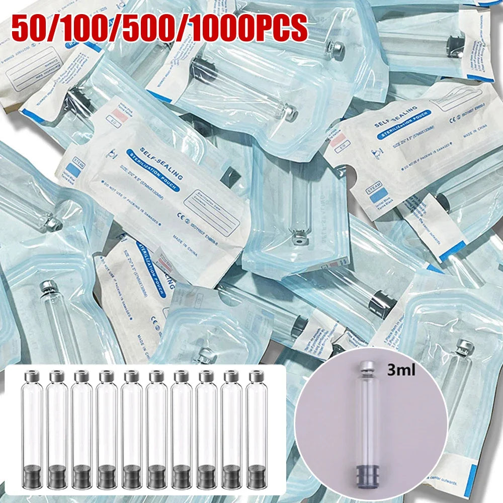 50/100/500/1000Pcs HDRSMTMED Insulin Cartridges 3ml Empty Cassette Bottle For Lilly Insulin Injection Pen Medical Aesthetics