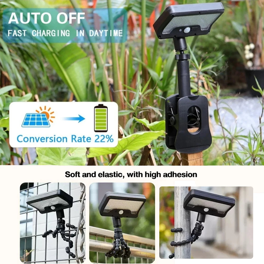 Solar Wall Light Solar Powered Flood Light Auto On/Off Motion Sensor Outdoor Wall Lantern Outside Yard Lamp for Garden Yard Path