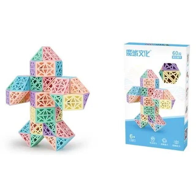 MoYu Magic Ruler Macarone 24/36/48/60/72 Segments cubo magico Snake Twist Cube Puzzle Kid Educational Toy For Children Gift