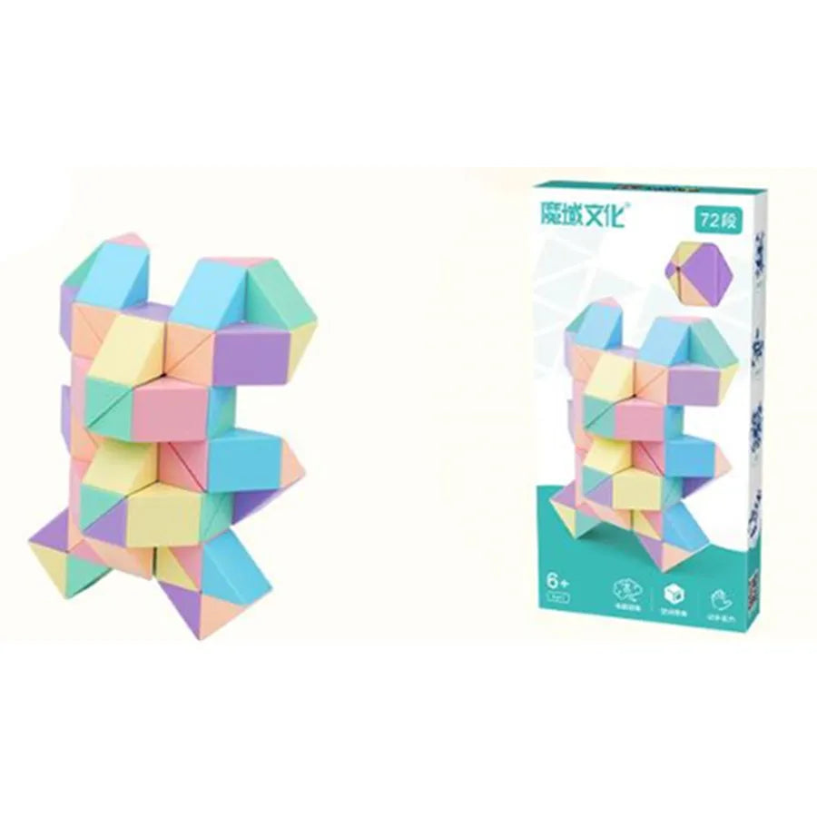 MoYu Magic Ruler Macarone 24/36/48/60/72 Segments cubo magico Snake Twist Cube Puzzle Kid Educational Toy For Children Gift