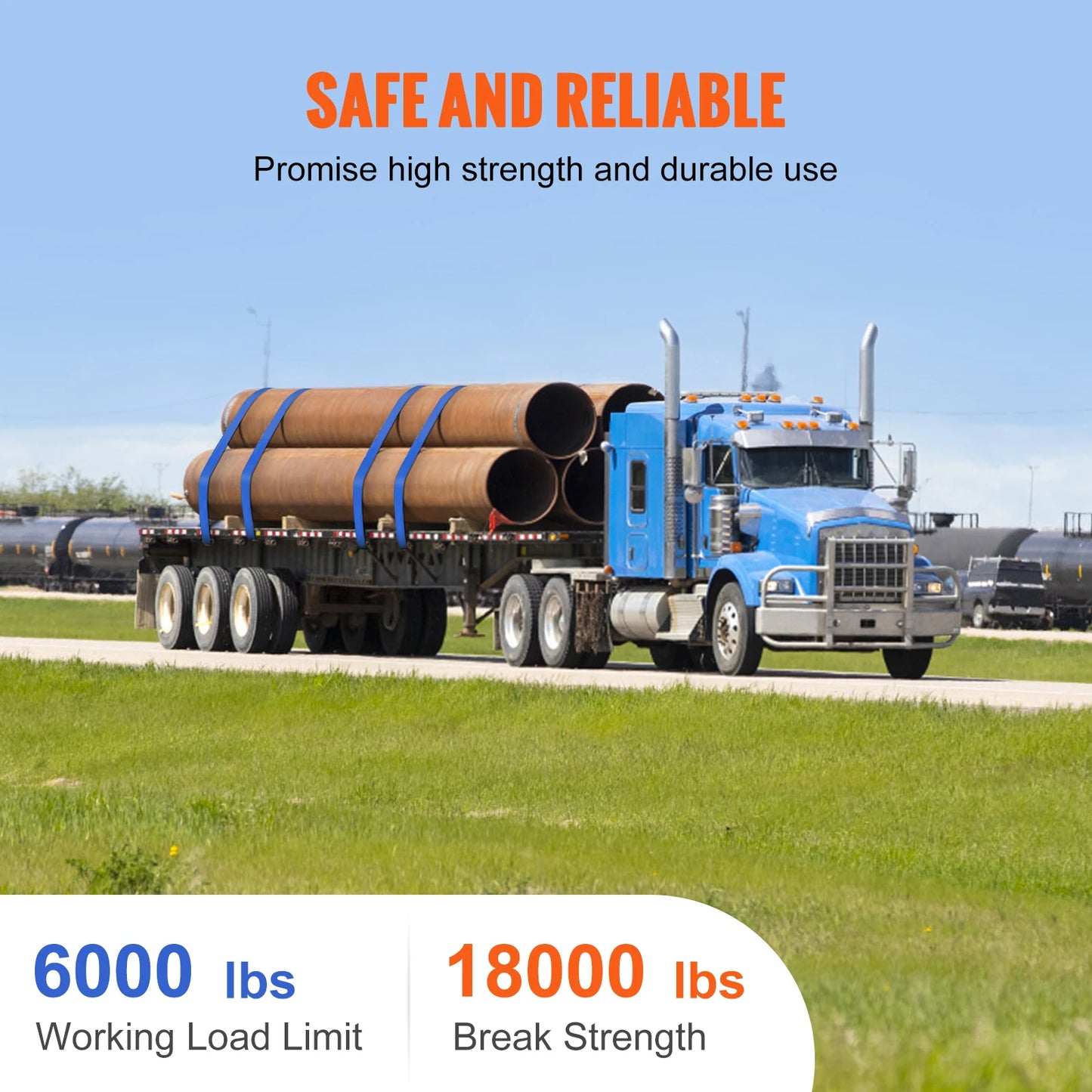 SucceBuy 30/40 ft Winch Truck Straps with Flat Hook Flatbed Tie Downs Cargo Control for Trailers Towing Farms Rescues Tree Saver