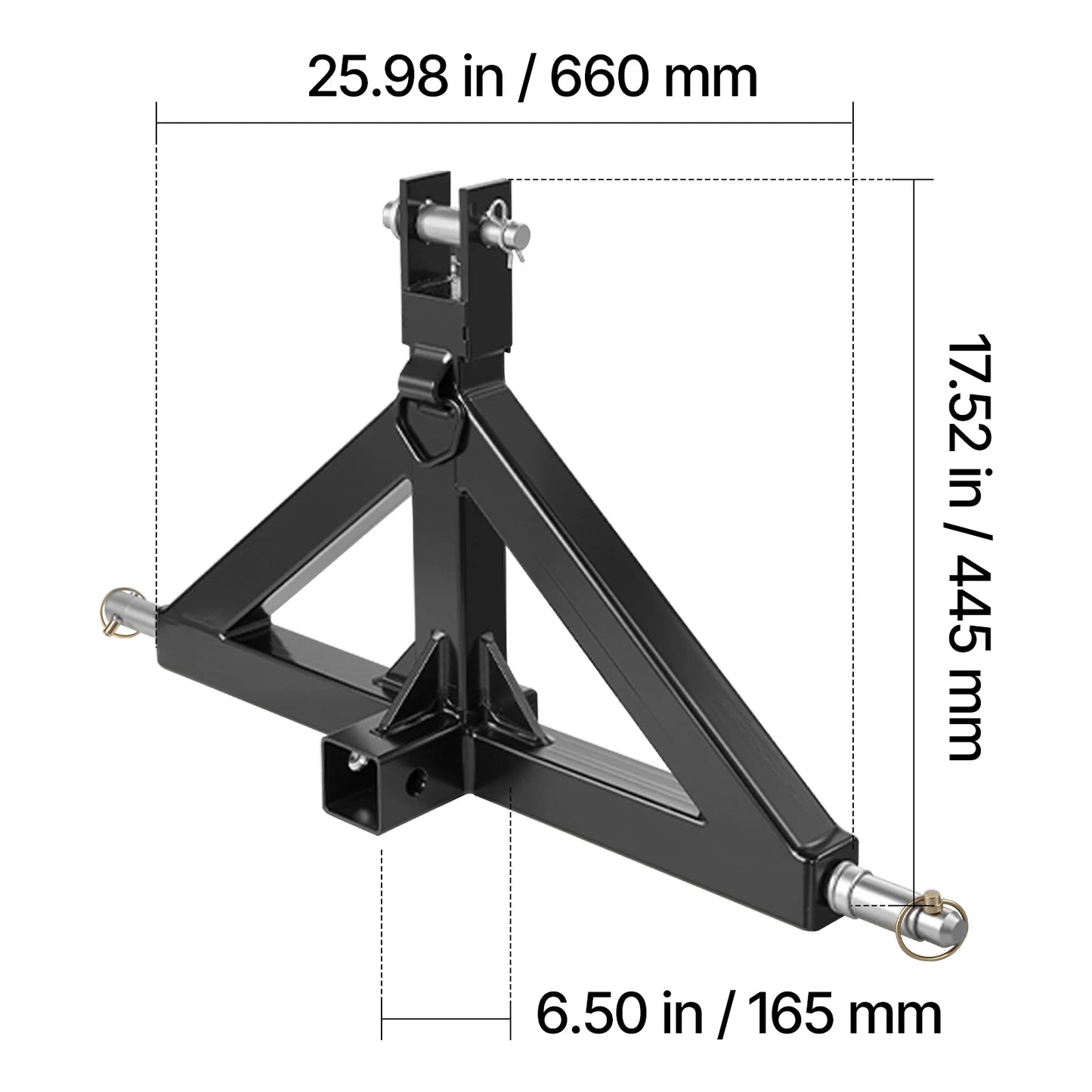 SucceBuy 3 Point Trailer Hitch 2in Receiver 3pt Quick Hitch Attachment with 3 Trailer Balls Compatible with Kubota Mahindra Ford