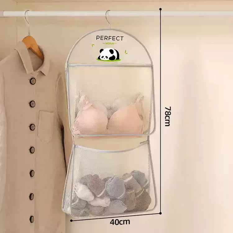Multifunctional Cloth Hanging Net Pocket Portable Multi-layer Storage Bag Clothesable Organizer Bag Lingerie Storage Hanging Bag