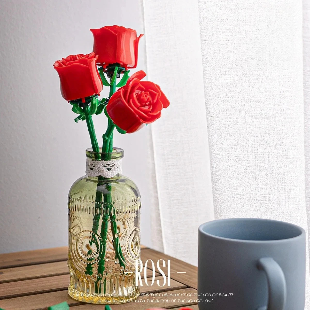 Valentine's Day Rose Building Blocks immortal bouquet puzzle puzzle pieces toy toy gift decorations