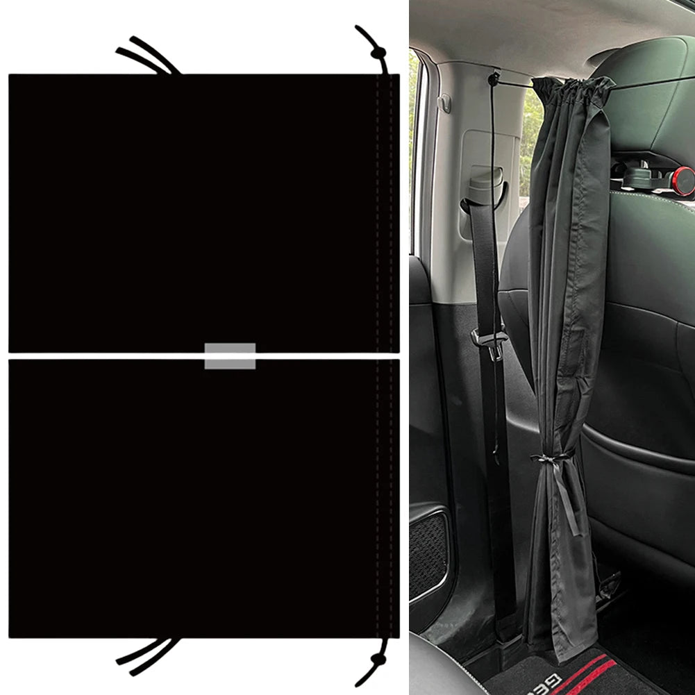 Car Divider Curtain Universal Auto Sunshade Covers Protects Privacy for Kids Baby Travel Camping Sleeping