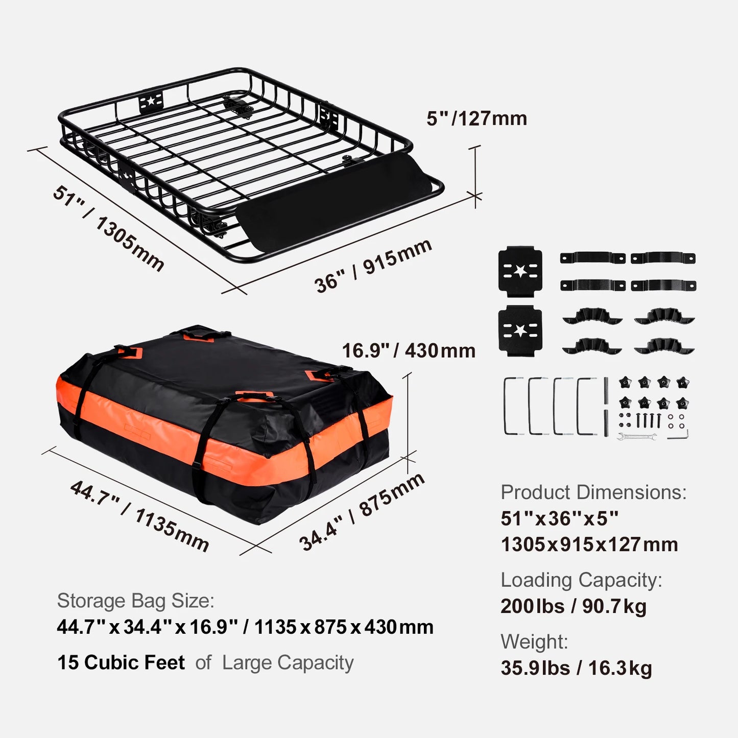 SucceBuy Hitch Cargo Carrier 60 x 24 x 14 in Folding Trailer Hitch Mounted Steel Cargo Basket 400lbs Loading Capacity Luggage