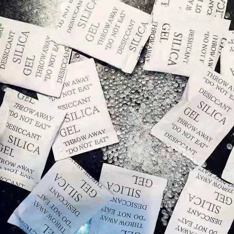 50-100 Packs Non-Toxic Silica Gel Desiccant Damp Moisture Dehumidifier For Kitchen Room Living Absorber Bag Clothes Food Storage