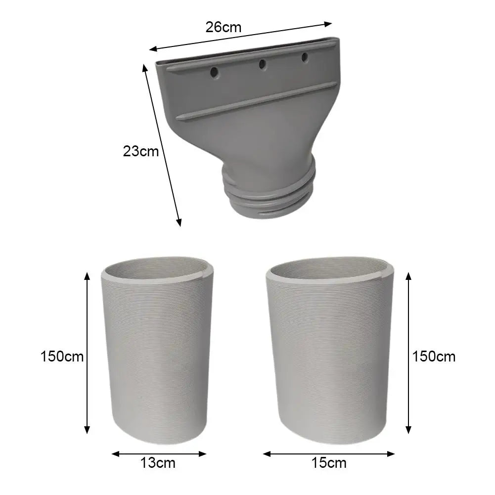 Portable Air Conditioner Window Vent Kit Flat Mouth Joint Adjustable Universal Duct Pipe AC Exhaust Hose Hose Accessories