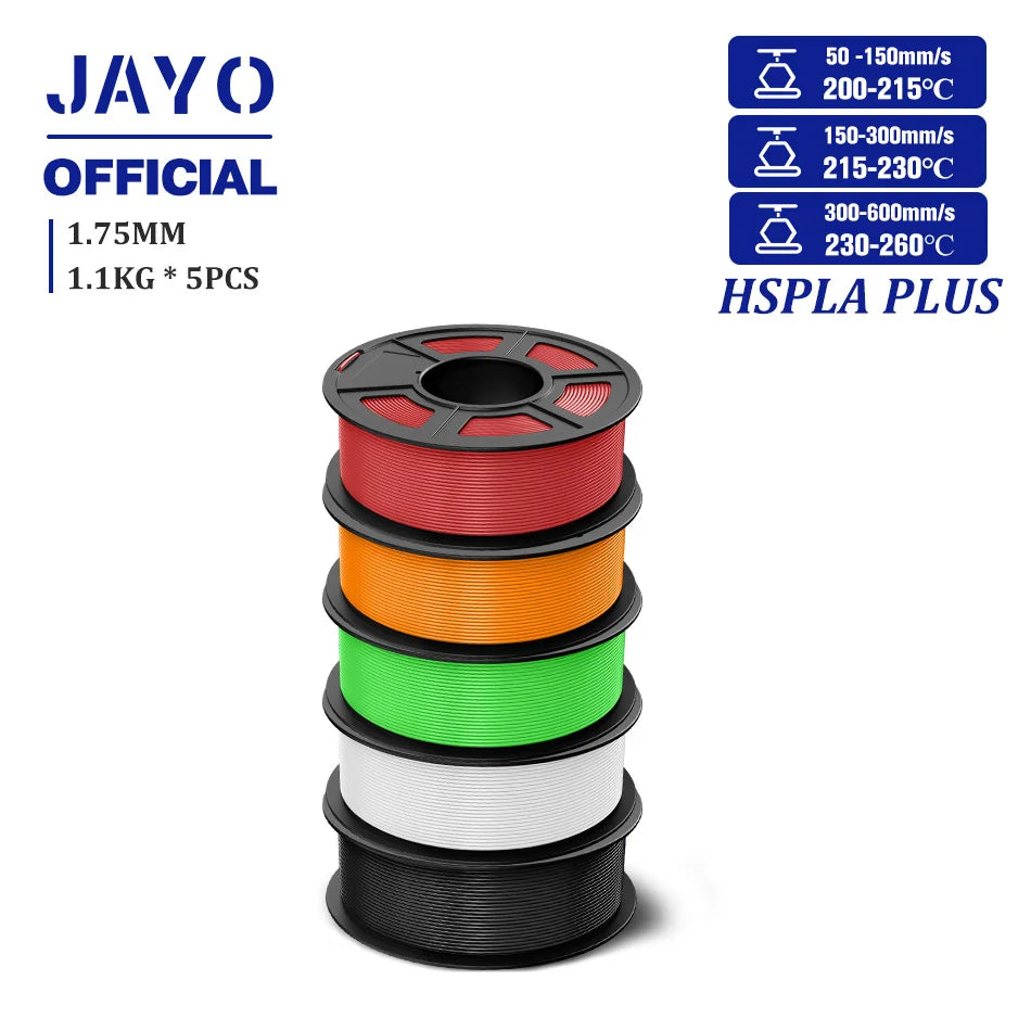 JAYOPLA Plus  Filament 600mm/s 1.75mm High Speed  PLA+ 3D Printer Filament High Flow 3D Printing Mateials Fit Most 3D Printers