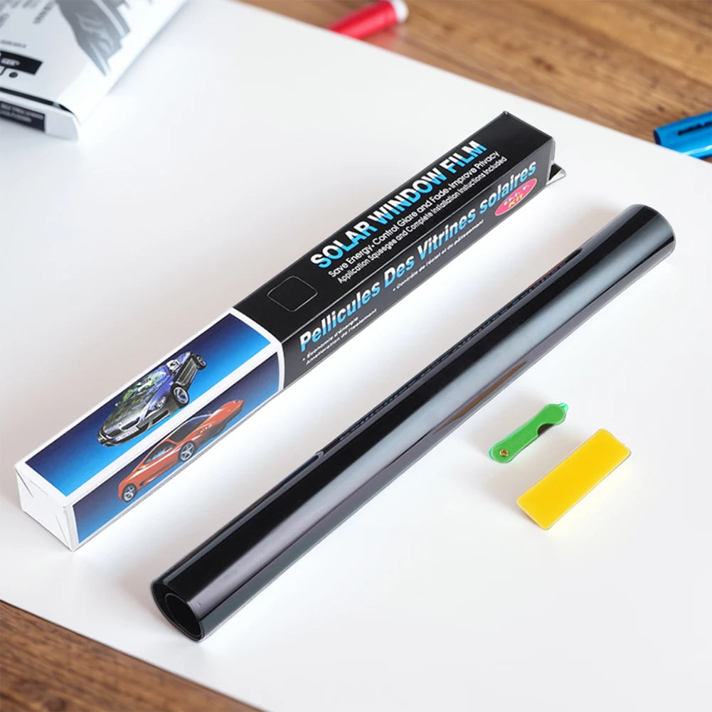 1 Roll Car Window Tint Film 1/5/15/25/35/50 Percent Black Car Window Foils Tinting Film Glass Summer UV Protector Sticker Films