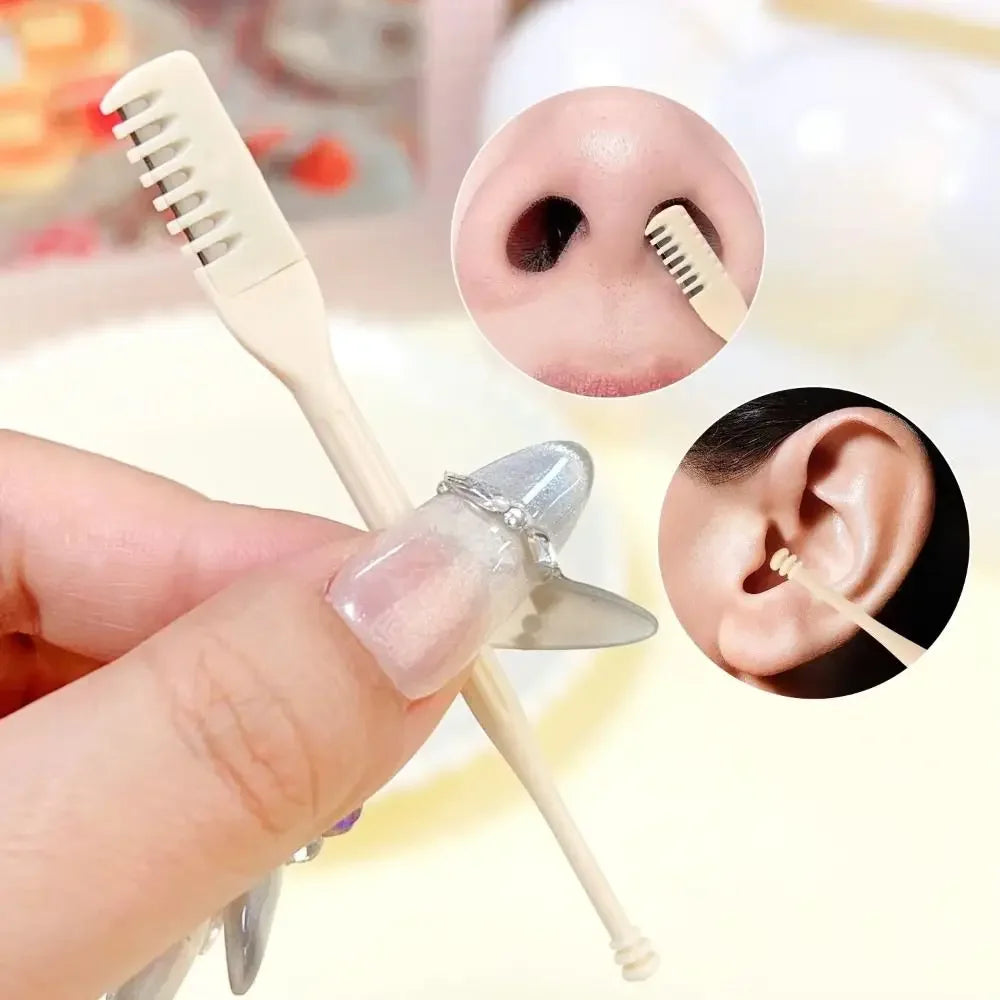 5PCS/10PCS Double Sided Nose Hair Trimmer Portable 360 Degree Nostril Cleaning Trimmer Reusable Nose Hair Scraper Women and Men