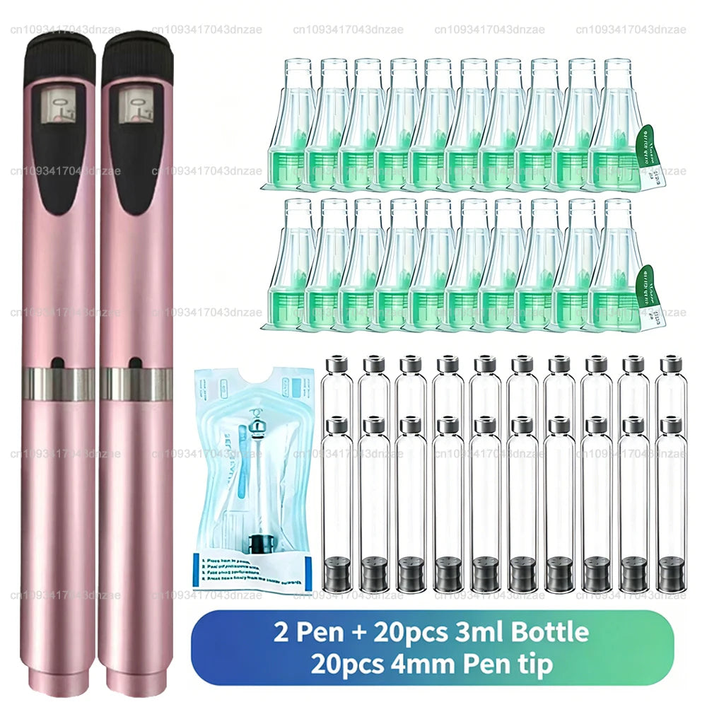 Aluminum Magic Pen Kit Cartridges 3ml Empty Cassette Bottle Individual Packaging Disposable 4mm Pen Tip for Lilly Insulin Pen