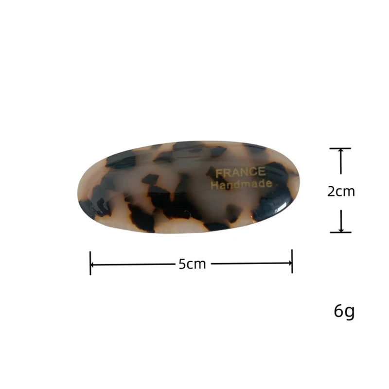 6Pcs Bag French Hairclips Barrettes Acetate Hair Accessories Side Clip Non-slip Headwear Korean Fashion Style for Girls 5CM