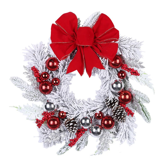 Christmas Vine Hanging Garland Decorative Vine Cane Wreath Festival Theme Multifunctional for Door Window Fireplace