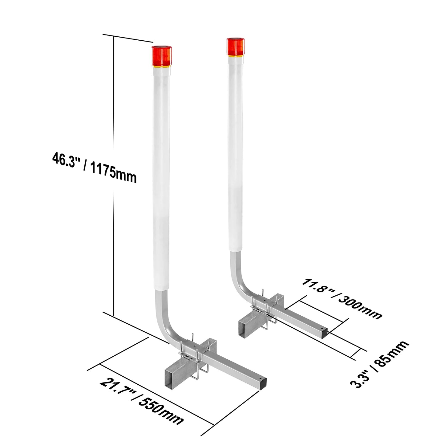 SucceBuy Boat Trailer Guide 2 PCS Rustproof Galvanized Steel Trailer Guide ons Trailer Guides with PVC Pipes for Boat