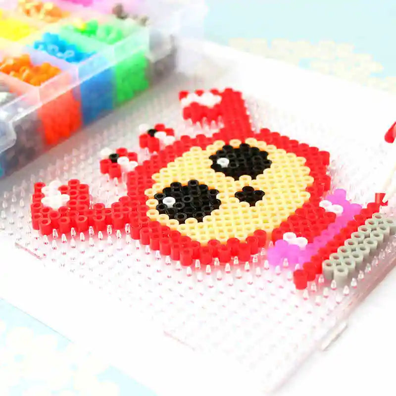 5000pcs large 5mm Hama Beads (2 Template+3 Iron Paper+2 Tweezers)Mini Hama Fuse Beads Diy Kids Educational Toys