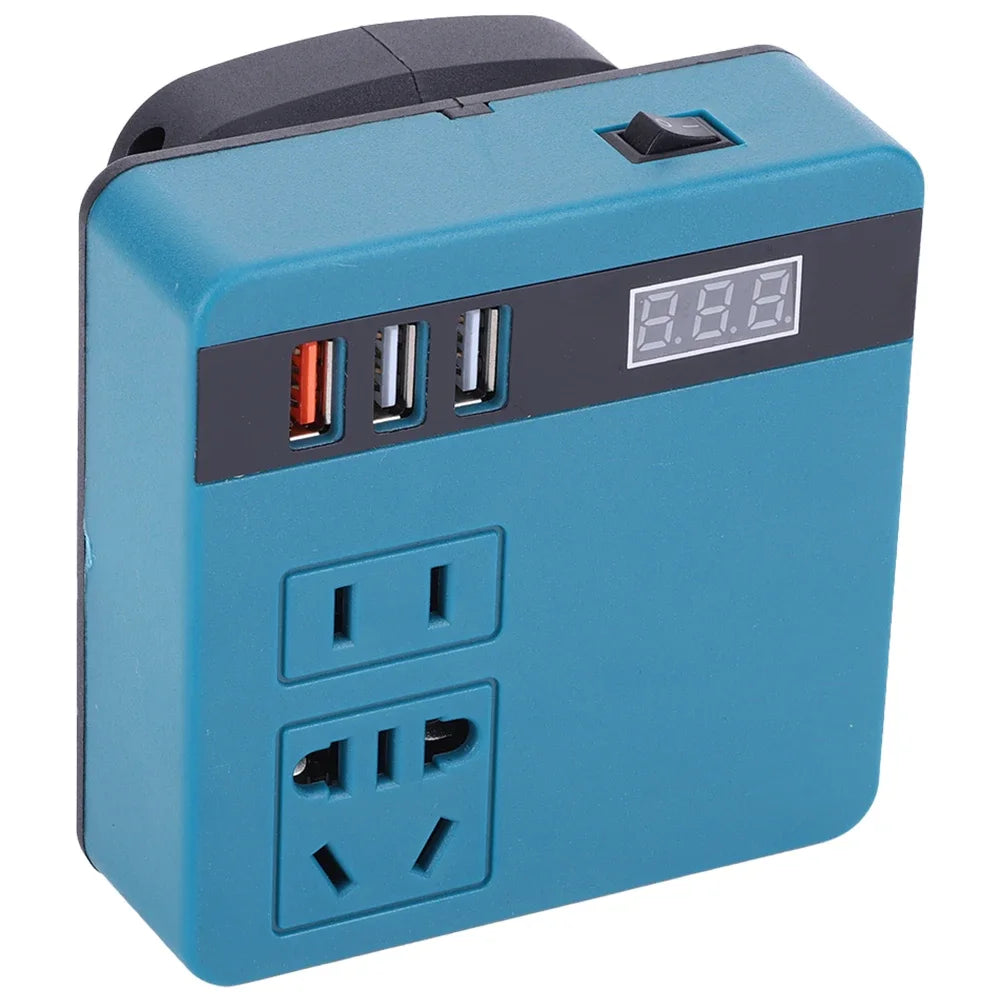 120W Lithium Battery Inverter DC 18-21V To AC 220V Electric Tool Battery Inverter Power Inverter Fit for DeWalt Makita Milwaukee