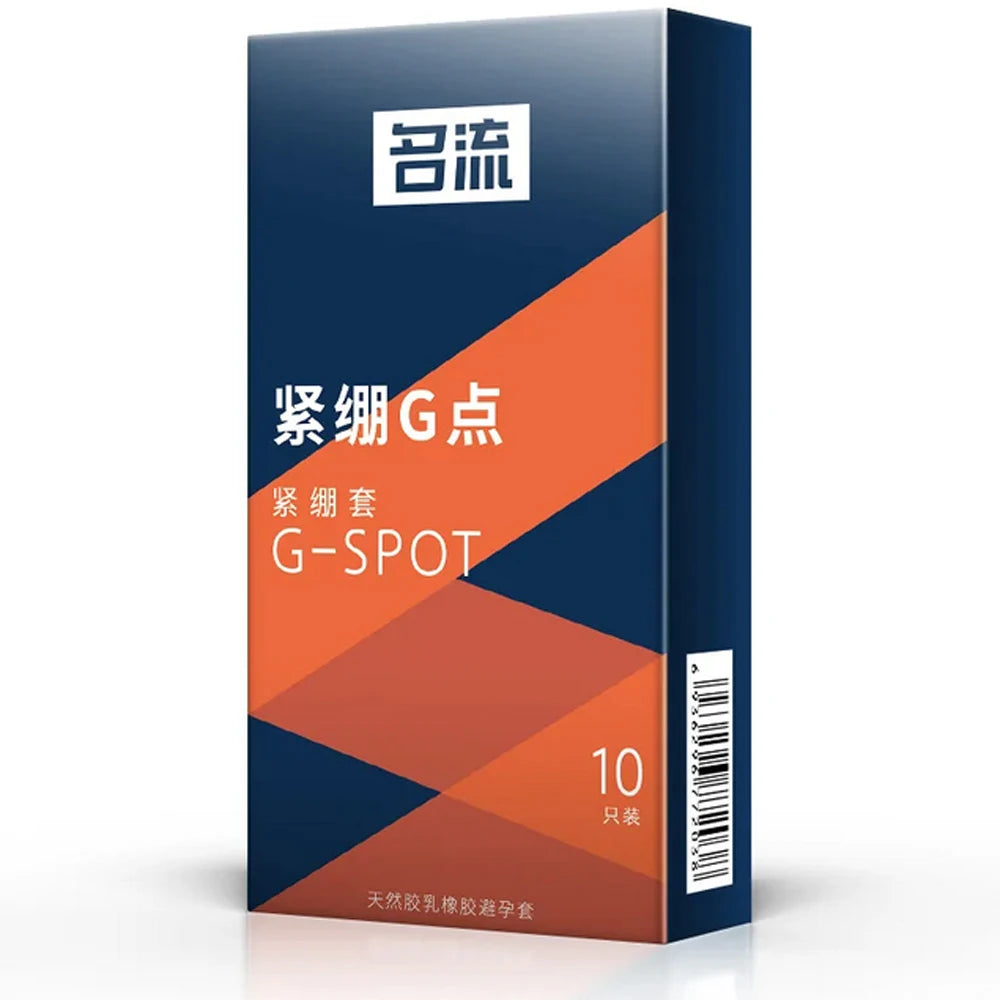 45mm 49mm Tight Ribed Spikes Condoms 10Pcs Long Delayed Pleasure Latex Penis Sleeve Safe Contraception Lubrication Sex Toys