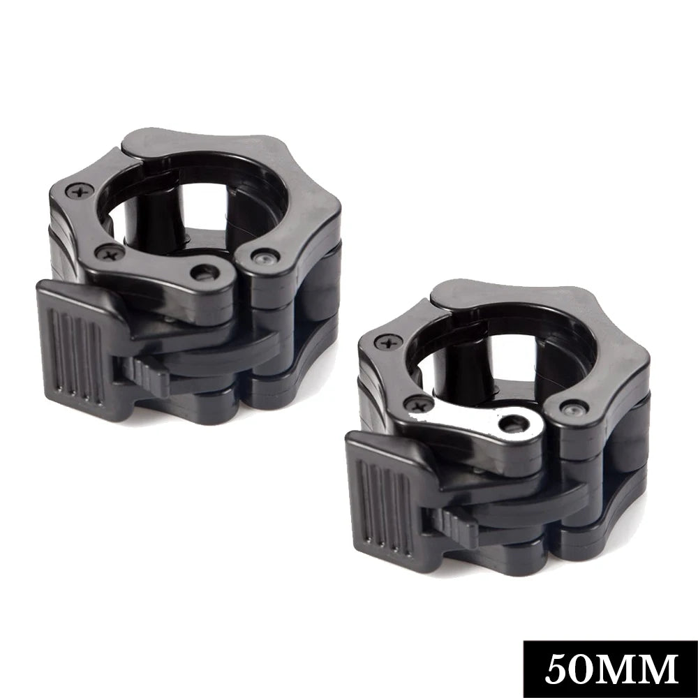 2PCS 50mm Barbell Bar Clamp Spring Collar Clips Gym Weight Dumbbell Lock Lift