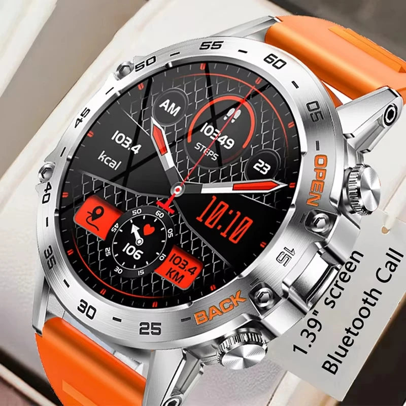 LIGE 1.39 Inch HD Bluetooth Call Smart Watch Men Fitness Tracker Blood Oxygen Health Monitor 400mAh Smartwatch 100+ Sport Modes