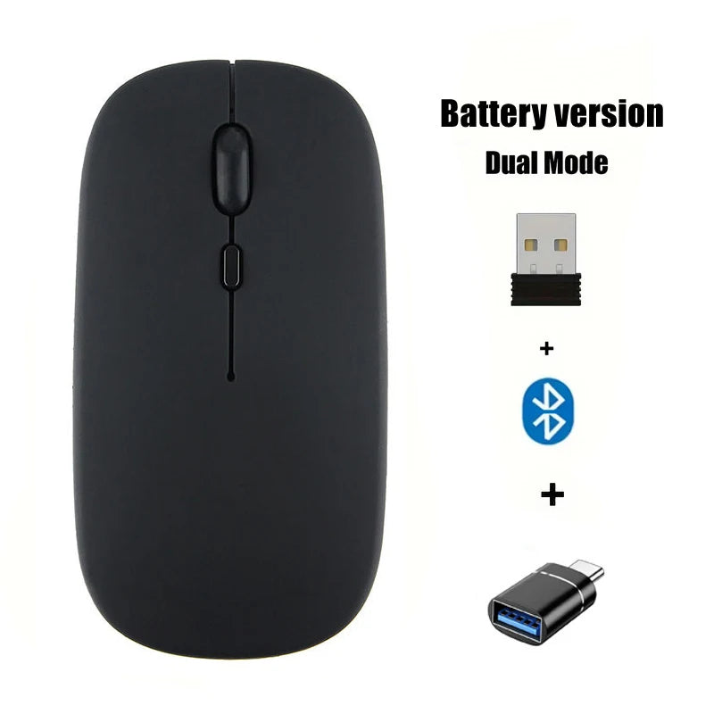 Silent Bluetooth-compatible Mouse Computer Laptop Optical Mouse Wireless for iPad Samsung Tablet Universal Mice Noiseless Gaming