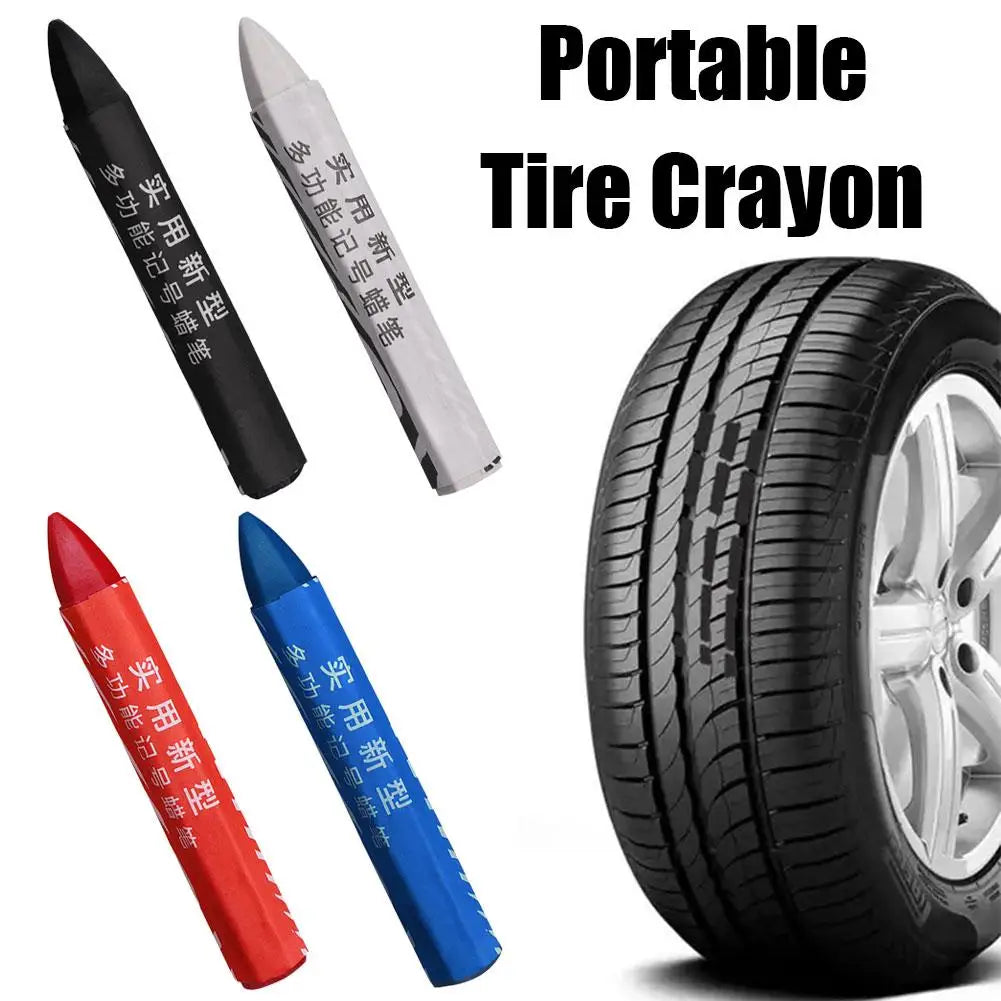 Crayon Marker For Tire Waterproof Paint Marker Pen Car Tyre Tread Care Portable Fade Resistant Tire Crayons For Stones Tile K8Z8