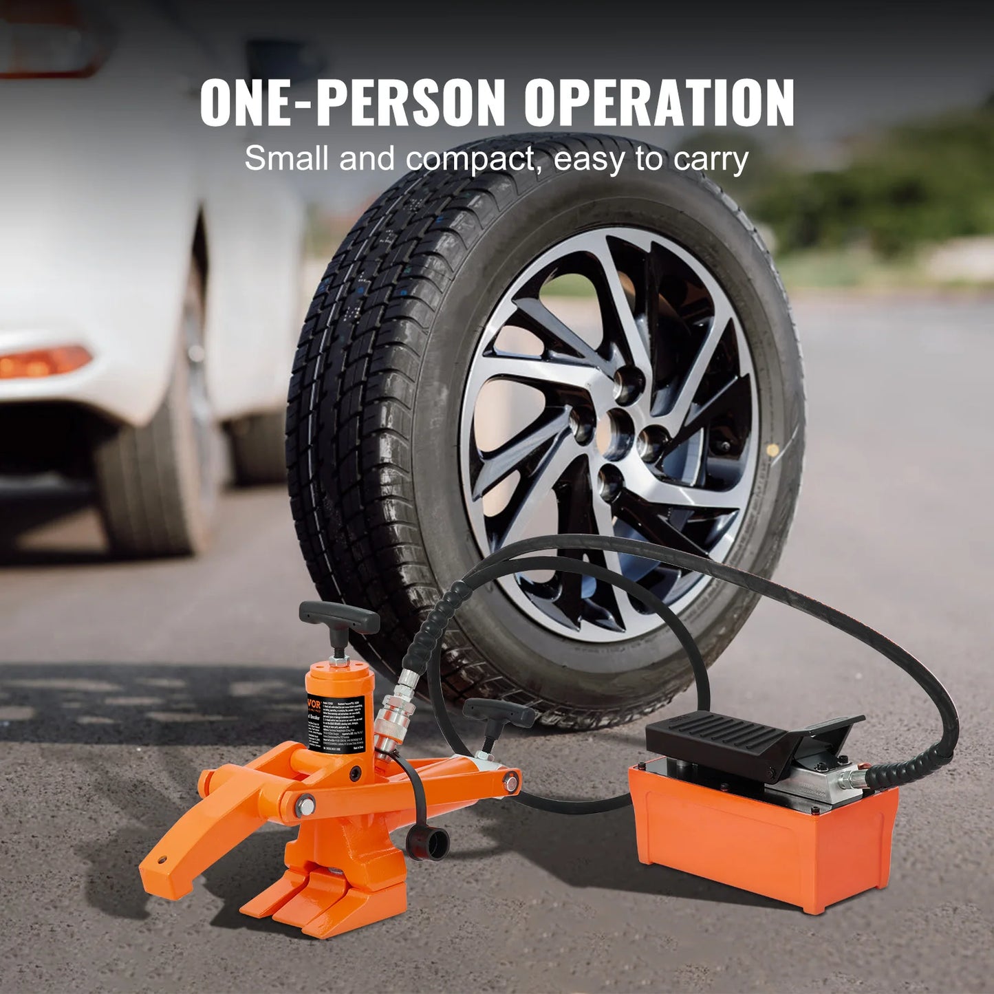SucceBuy Hydraulic Bead Breaker 10000PSI Tire Bead Breaker with Metal Foot Pump Heavy-duty Steel Bead Breaker Tool for Truck ATV