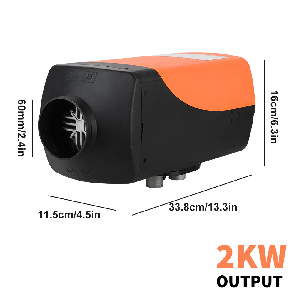 Diesel Air Heater 12V 2KW Bluetooth App LCD Display for Car Bus RV Indoors Tank