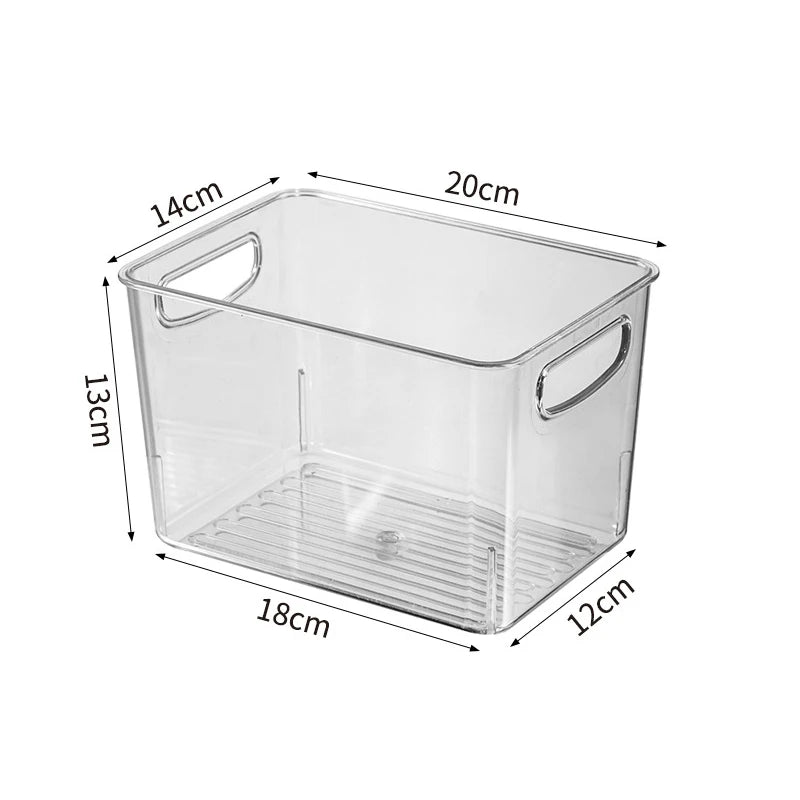 Transparent Refrigerator Storage Box Vegetable Fruit Organizer Fridge Clear Container for Kitchen Food Drinks Storage 2030