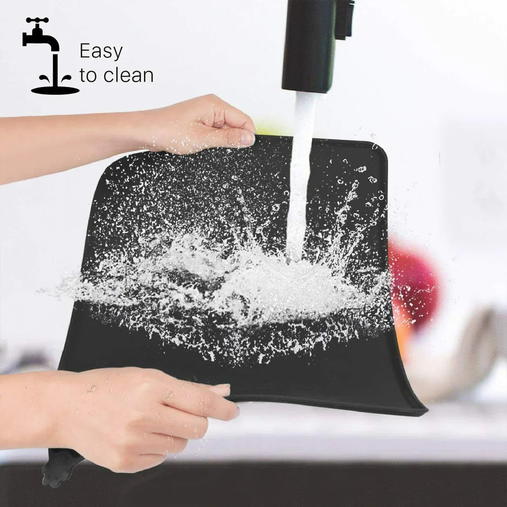 2PCS Silicone Pet Feeding Food Mat Waterproof Non-slip Dog Cat Bowl Placemat Pad NEW