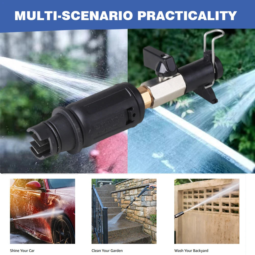 Quick Plug Connect Sprayer with Safe Lock Water Flow Control Valve Wear Resist Duckbill Water Gun Sprayer for Car Washing