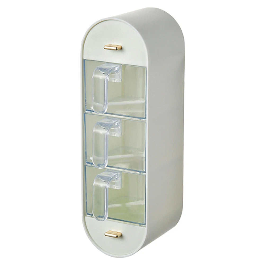Wall Mounted Condiment Containers with 5 Compartments and Handles Sugar Salt Container Set Seasoning Container Boxes for Kitchen