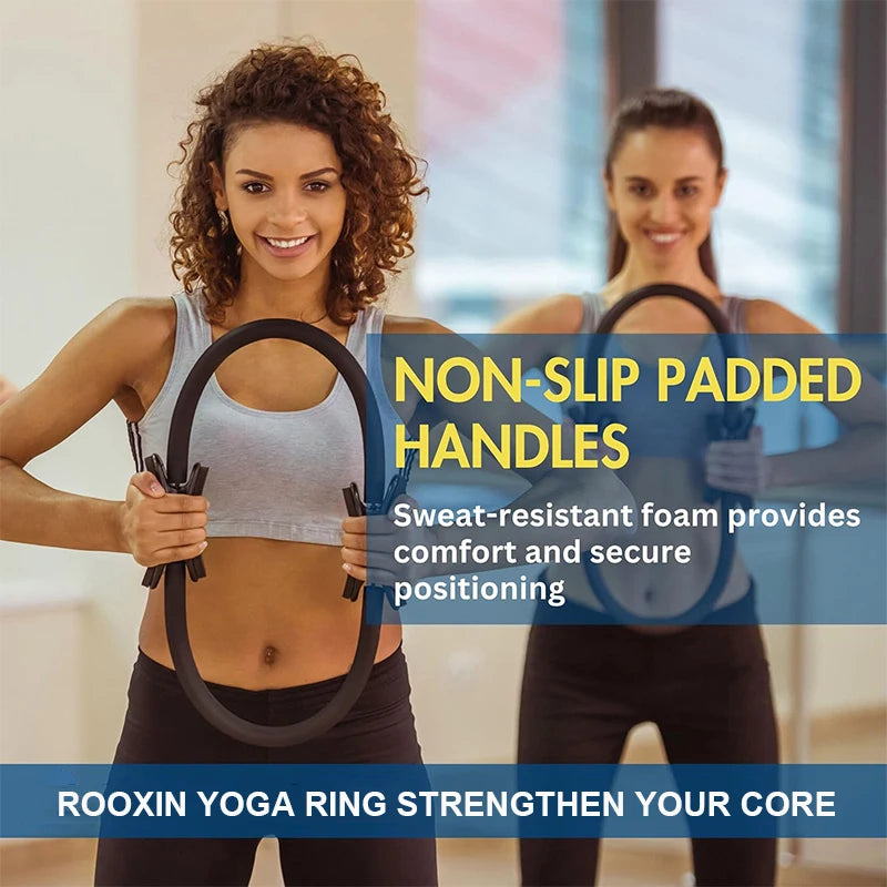 Yoga Ring Pilates Ring Women Girl Fitness Exercise Home Resistance Elasticity Yoga Gym Workout Pilates Circle Yoga Circle  ﻿
