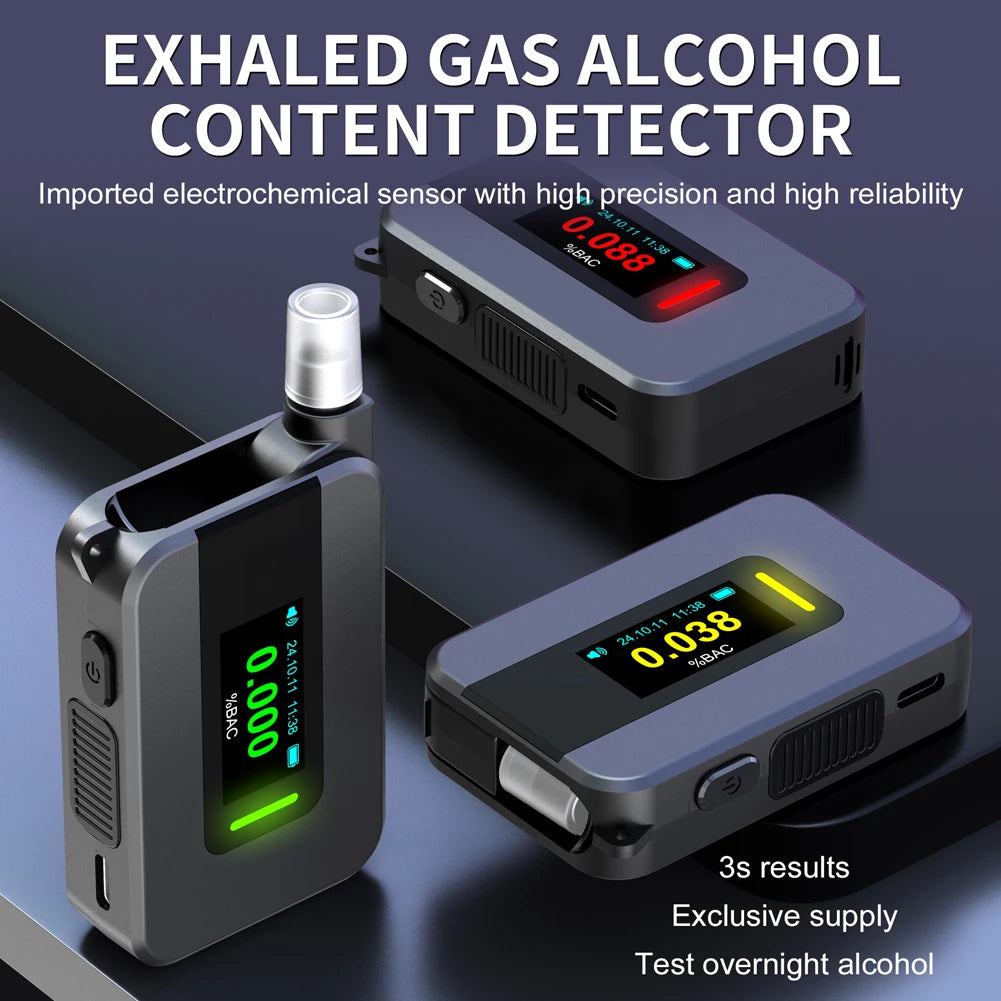Electrochemical Alcohol Tester Non-Touching Blowing Breathalyzers Non-Contacting Electronic Breathalyzer for Professional Use