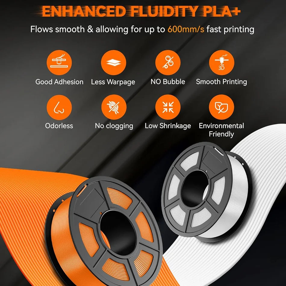 JAYOPLA Plus  Filament 600mm/s 1.75mm High Speed  PLA+ 3D Printer Filament High Flow 3D Printing Mateials Fit Most 3D Printers